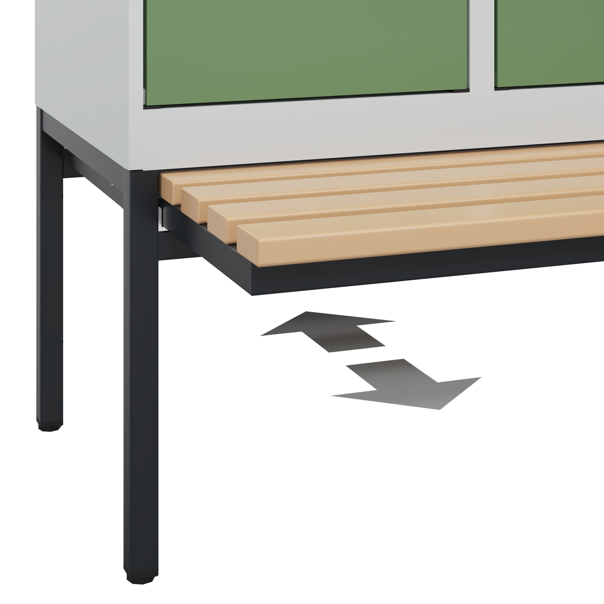 C+P Spind Evolo PLUS, Bank, 2 Abteile, 2120x800x815mm