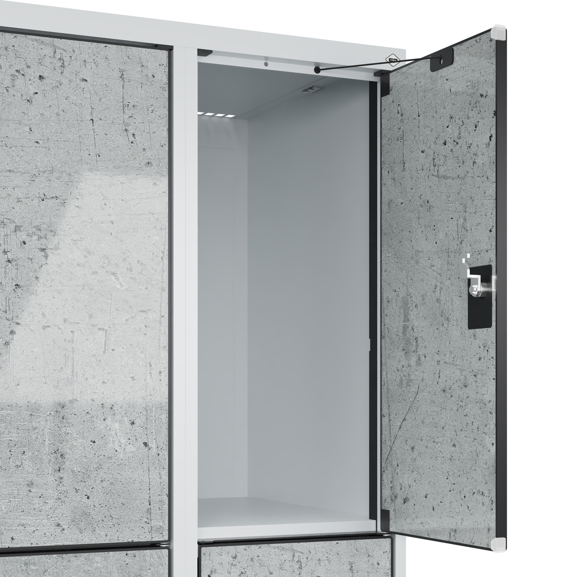 C+P Schlie�fachschrank Evolo PLUS, F��e, 12 F�cher, 1950x1200x500mm