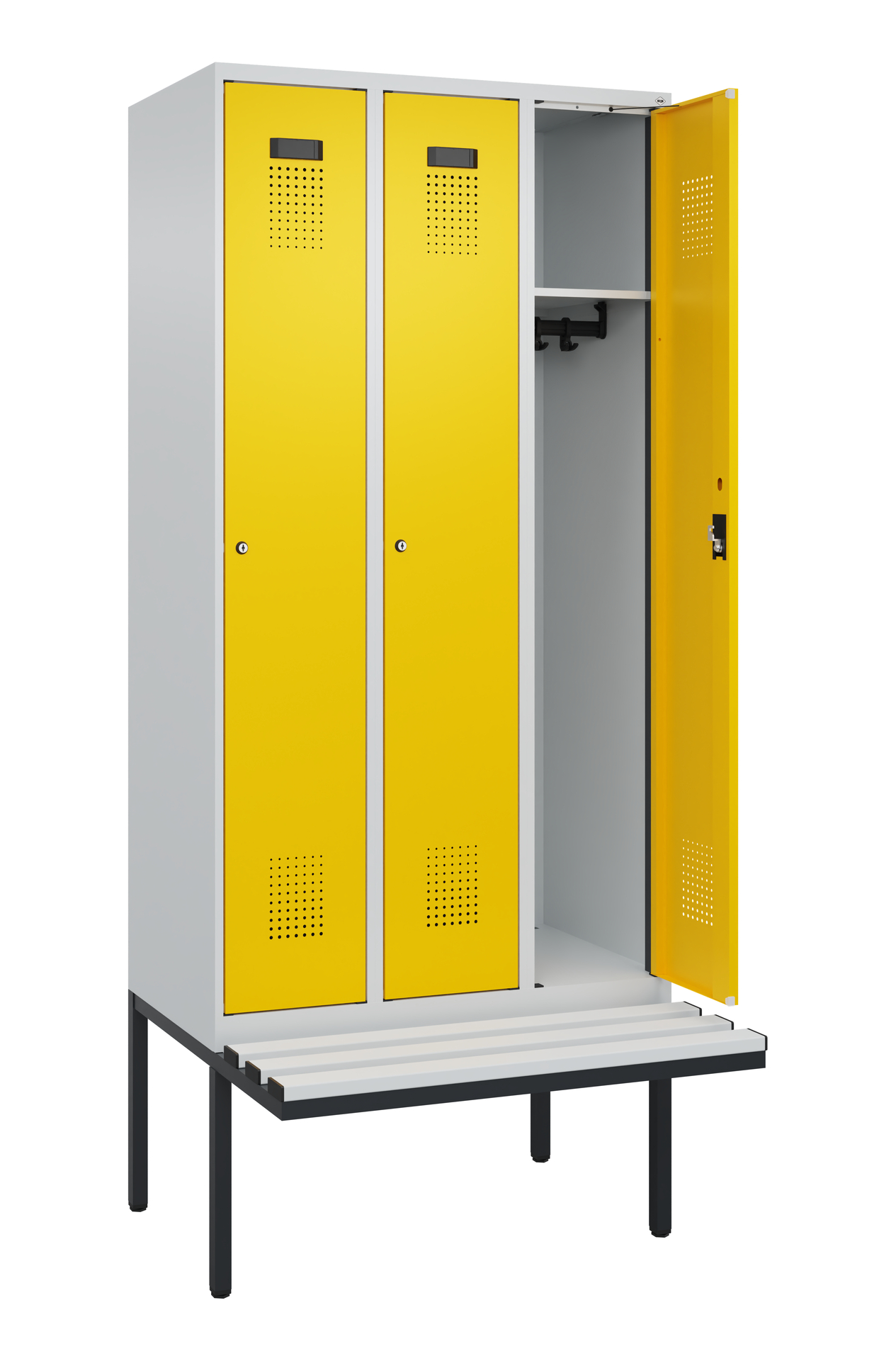 C+P Spind Evolo PLUS, Bank, 3 Abteile, 2120x900x81