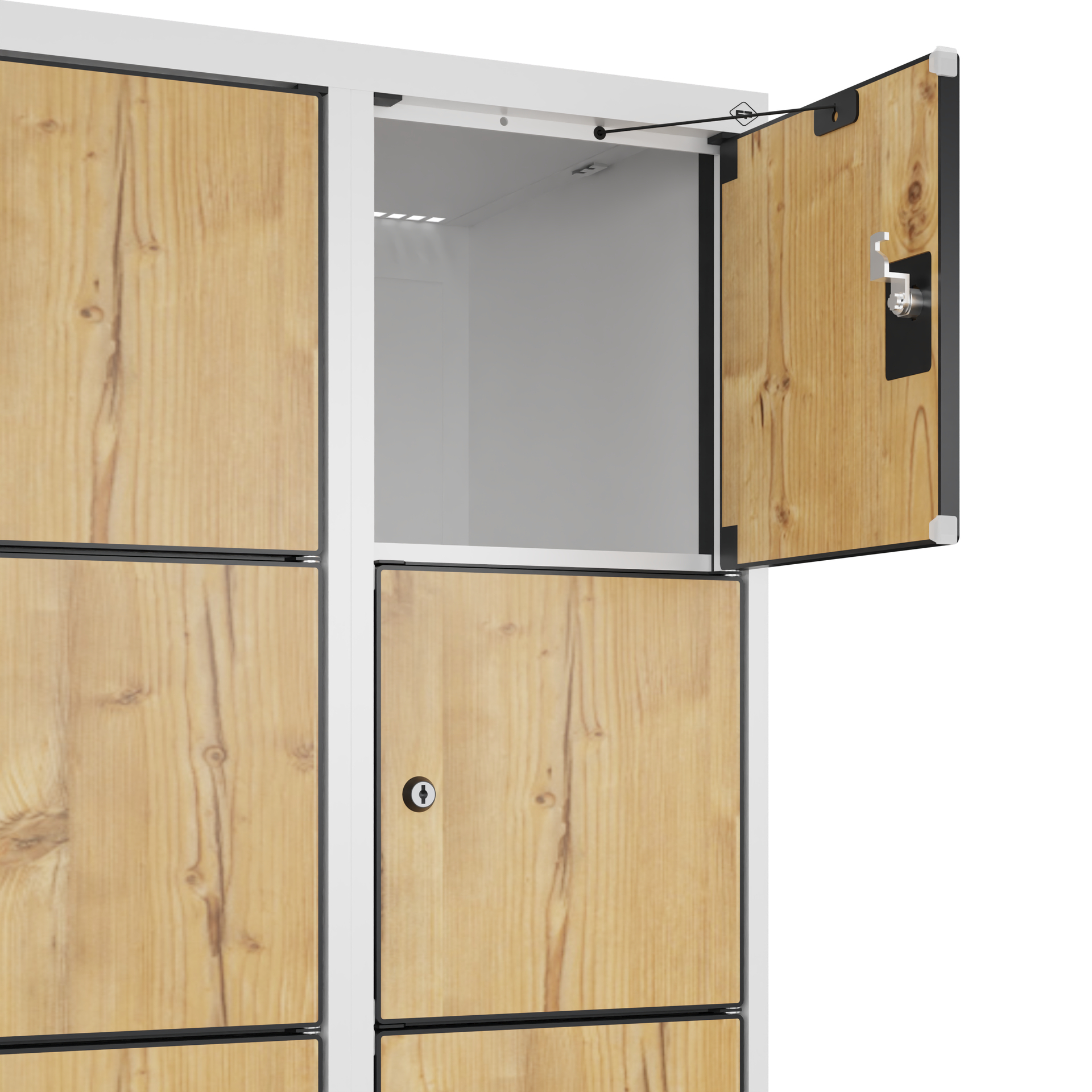 C+P Schlie�fachschrank Evolo PLUS, F��e, 18 F�cher, 1950x900x500mm