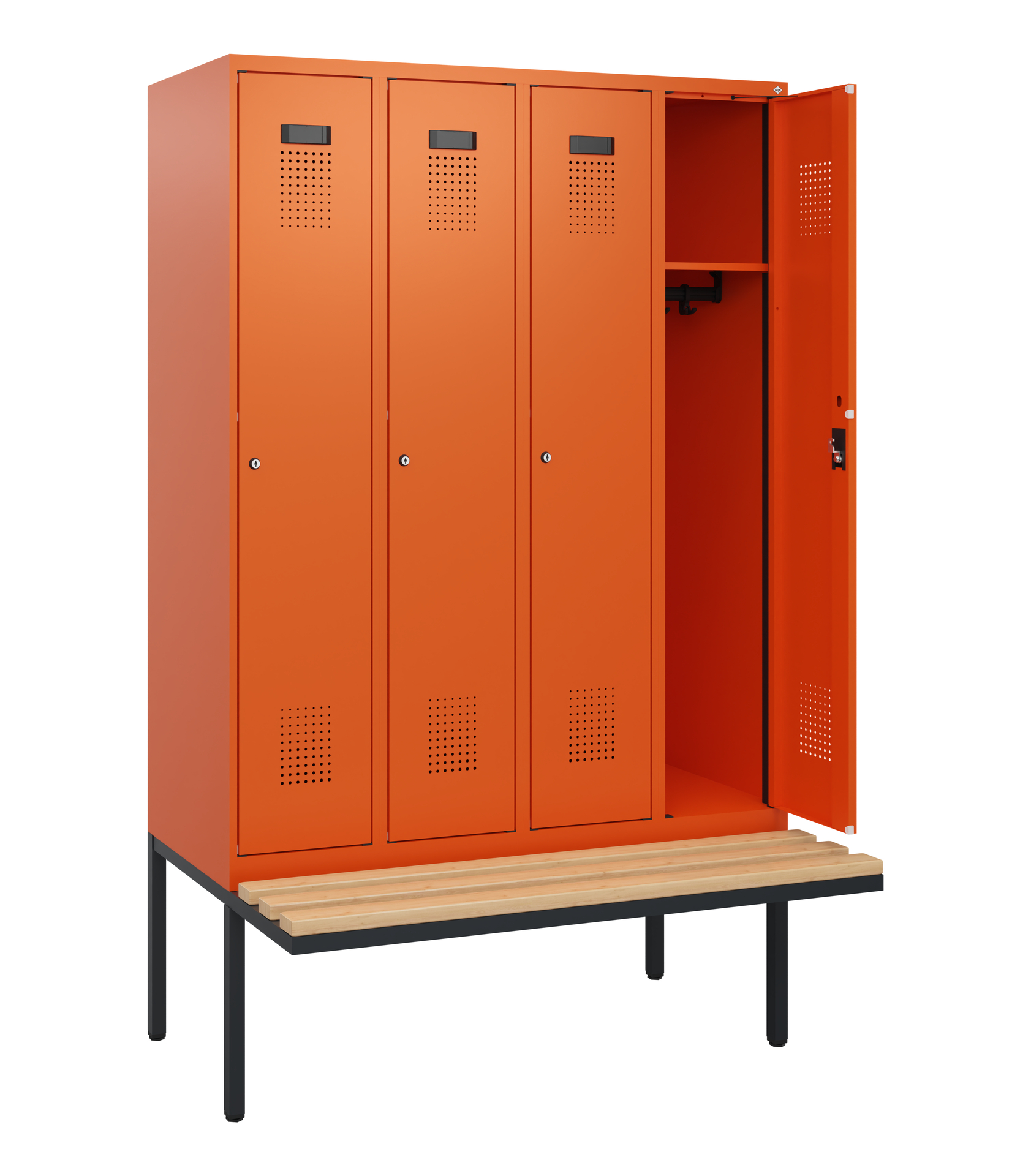 C+P Spind Evolo PLUS, Bank, 4 Abteile, 1950x1200x8