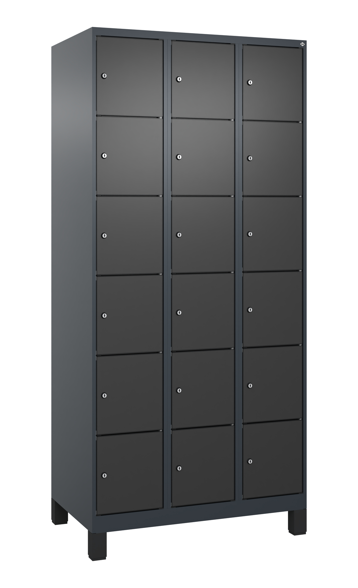 C+P Schlie�fachschrank Evolo PLUS, F��e, 18 F�cher, 1950x900x500mm