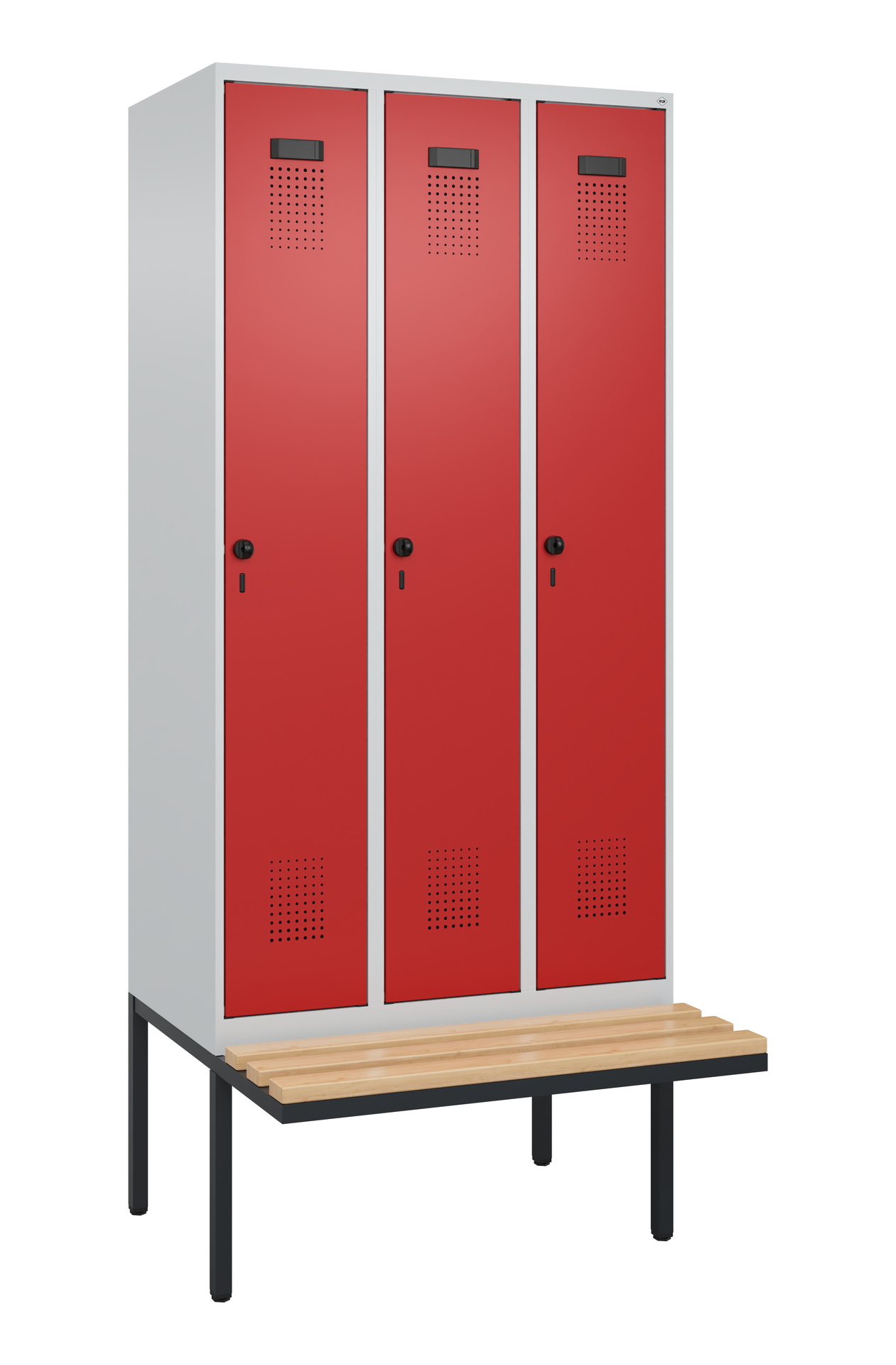 C+P Spind Evolo PLUS, Bank, 3 Abteile, 2120x900x81