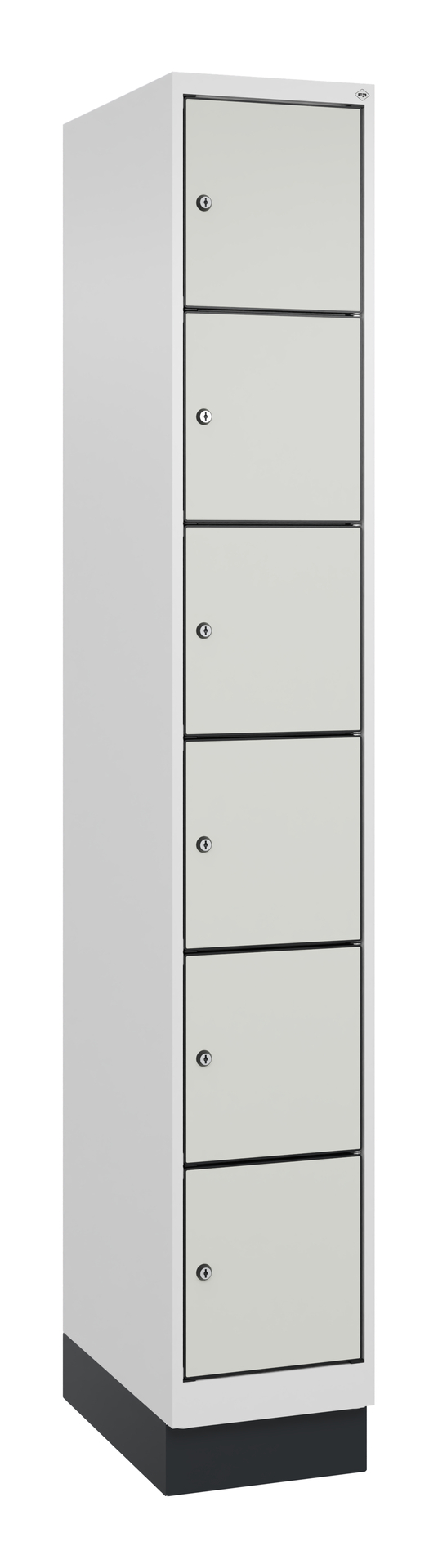 C+P Schlie�fachschrank Evolo PLUS, Sockel, 6 F�cher, 1950x300x500mm