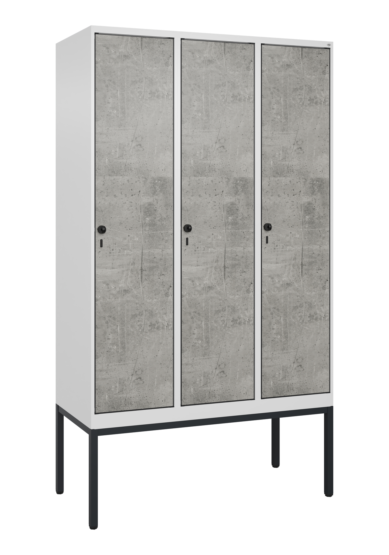 C+P Spind Evolo PLUS, Gestell, 3 Abteile, 2120x1200x500mm