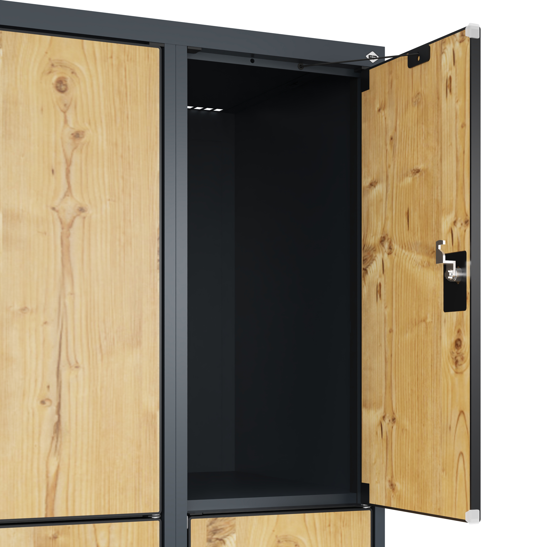 C+P Schlie�fachschrank Evolo PLUS, Sockel, 12 F�cher, 1950x1200x500mm