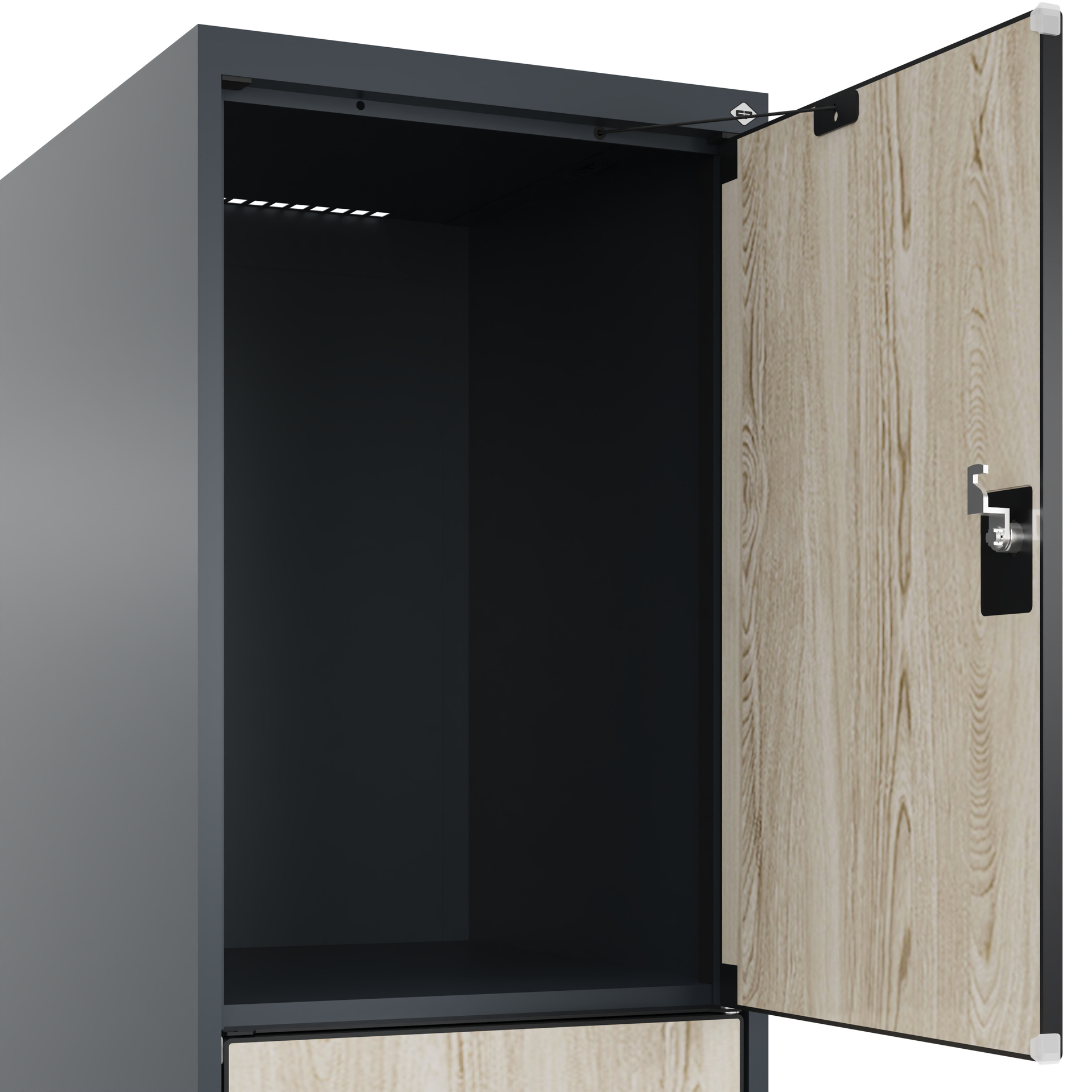 C+P Schlie�fachschrank Evolo PLUS, F��e, 3 F�cher, 1950x400x500mm