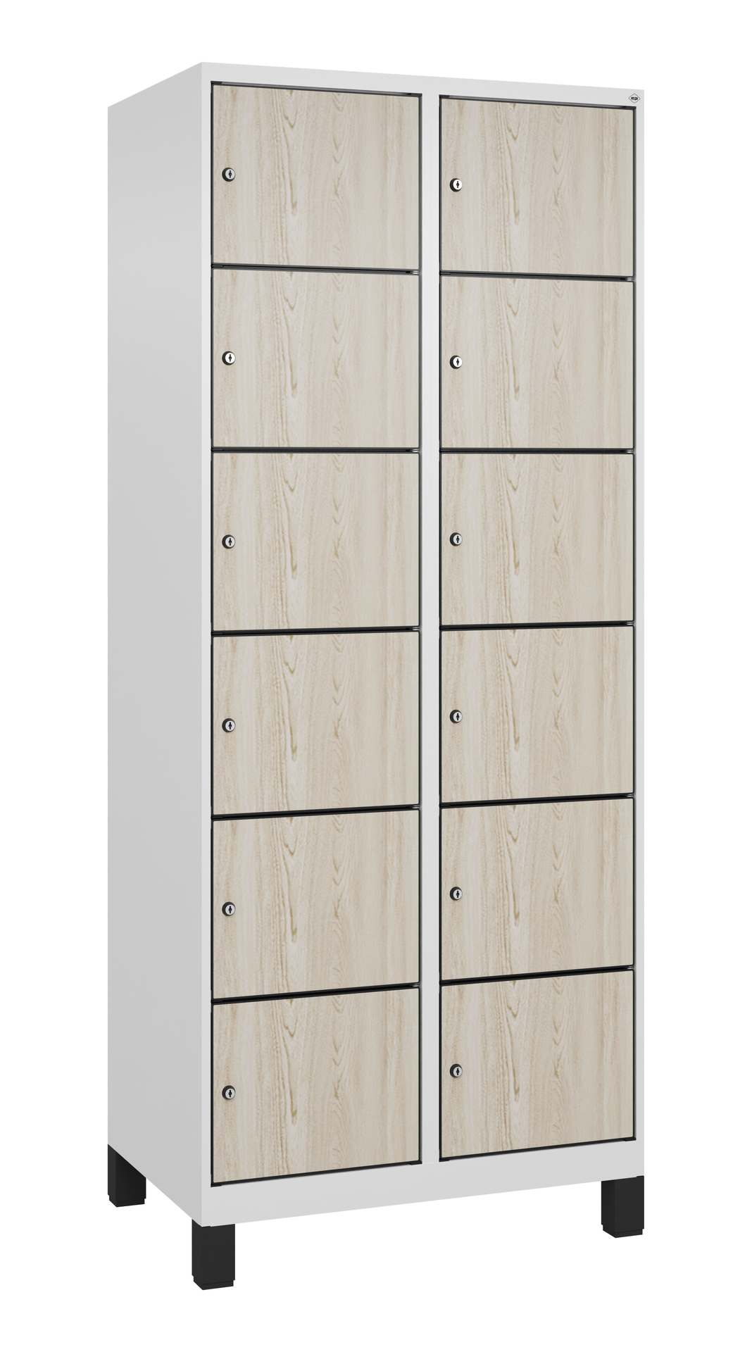 C+P Schlie�fachschrank Evolo PLUS, F��e, 12 F�cher, 1950x800x500mm