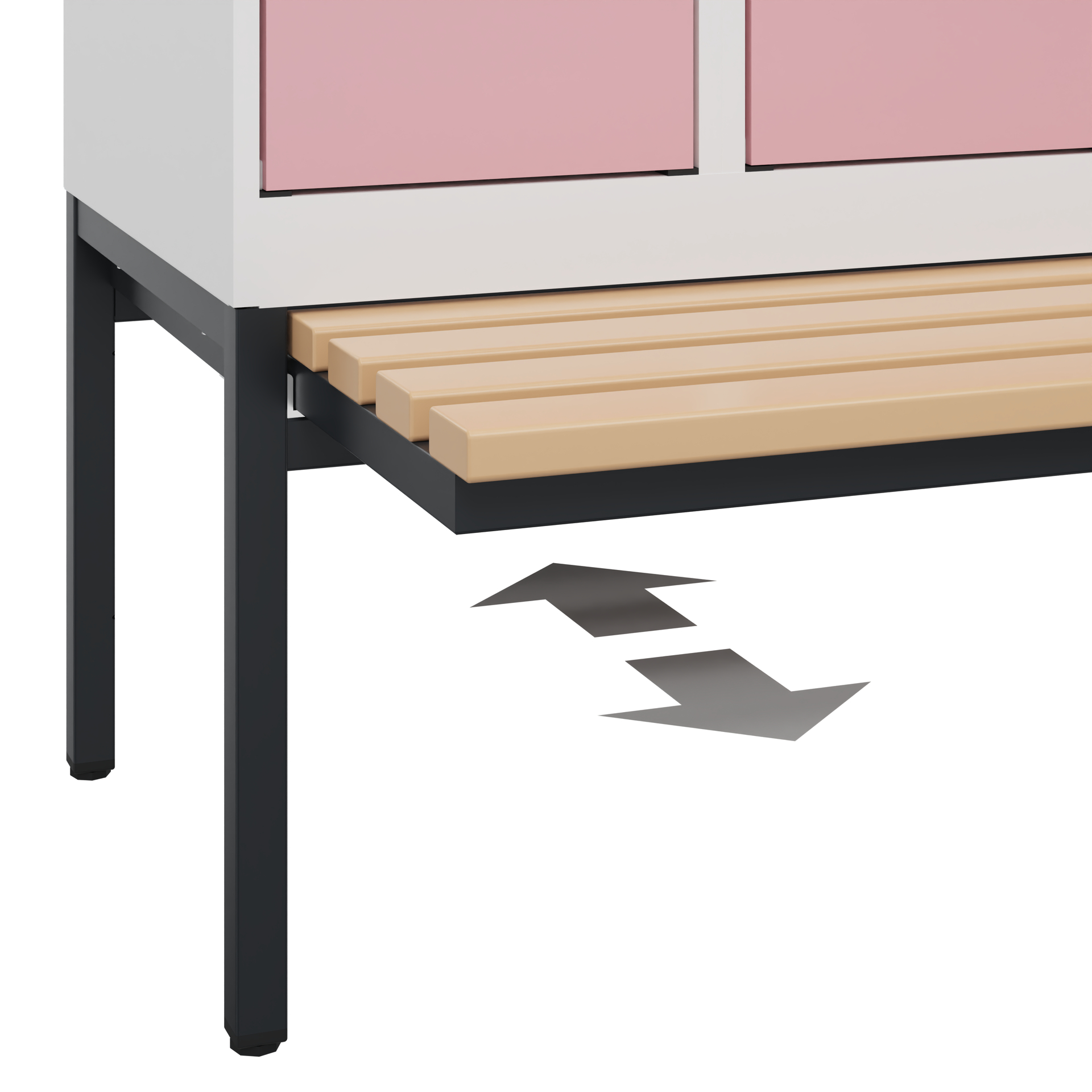 C+P Spind Evolo PLUS, Bank, 2 Abteile, 2120x600x815mm