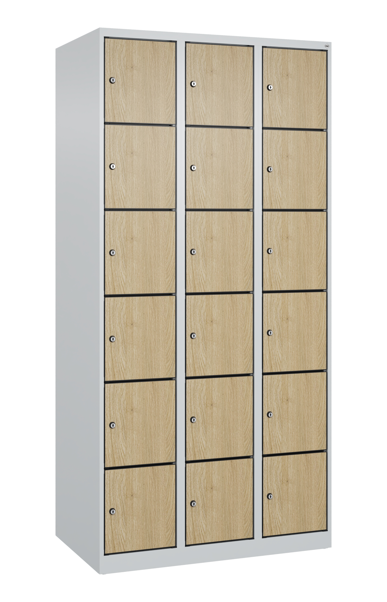 C+P Schlie�fachschrank Evolo PLUS, 18 F�cher, 1850x900x500mm