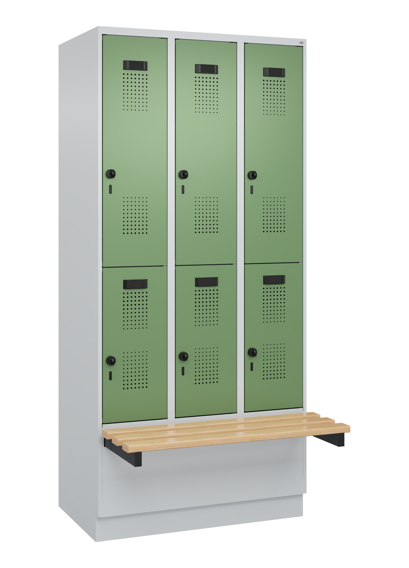 C+P Doppelstock-Spind Evolo PLUS, Bank, 6 Fächer, 