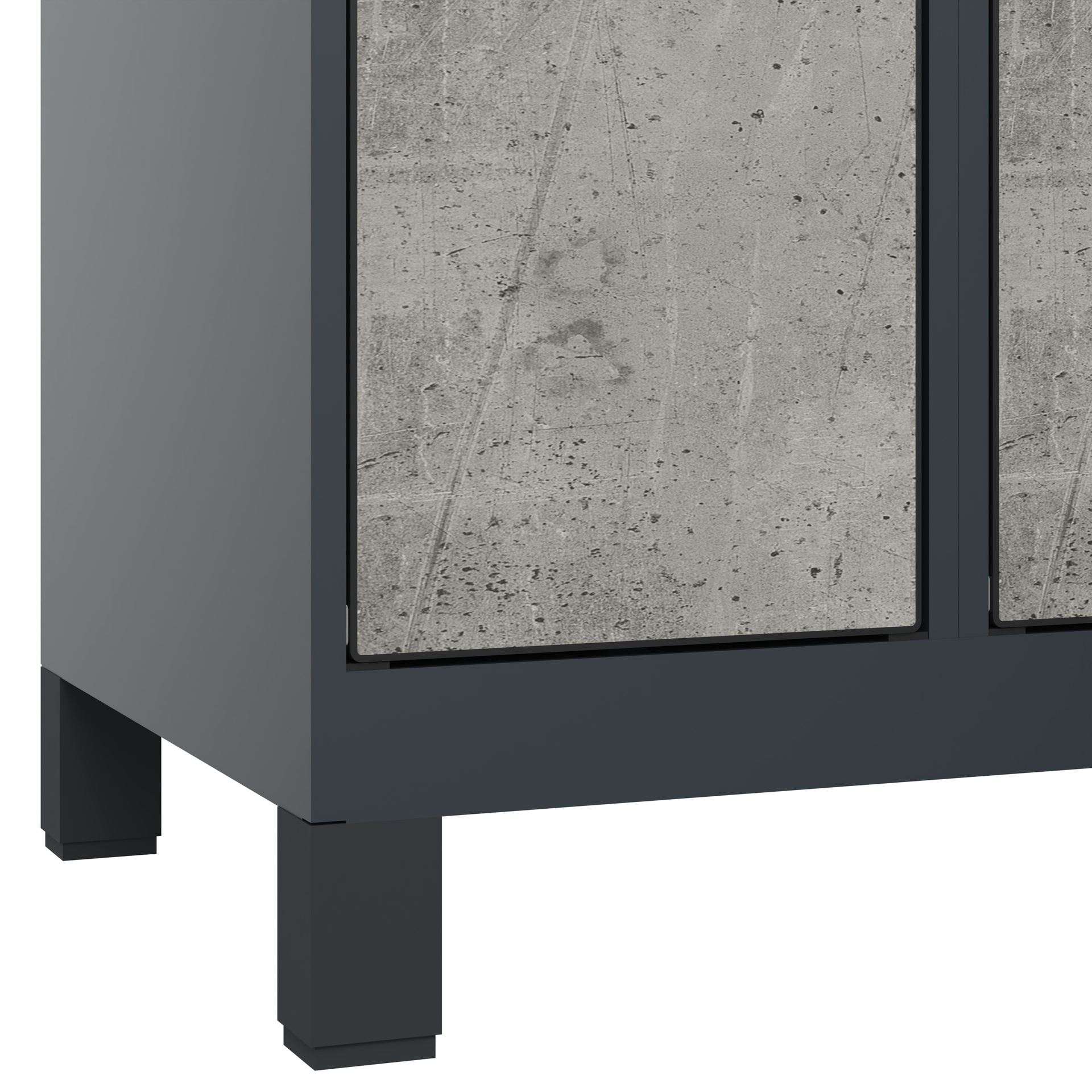 C+P Doppelst�ckiger Schulspind Evolo PLUS, F��e, 4 F�cher, 1630x600x500mm