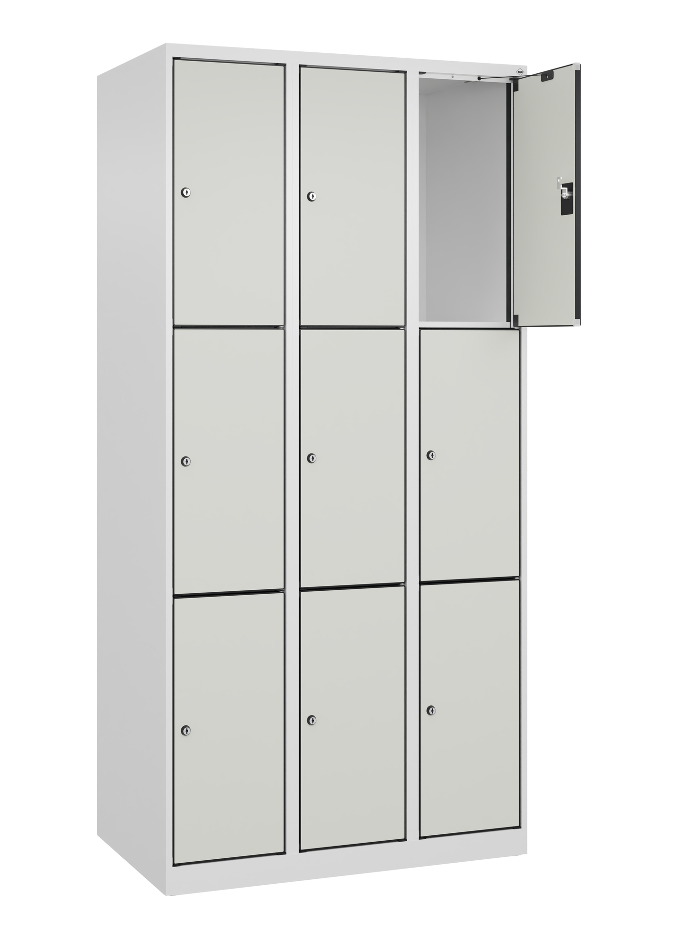 C+P Schlie�fachschrank Evolo PLUS, 9 F�cher, 1850x900x500mm