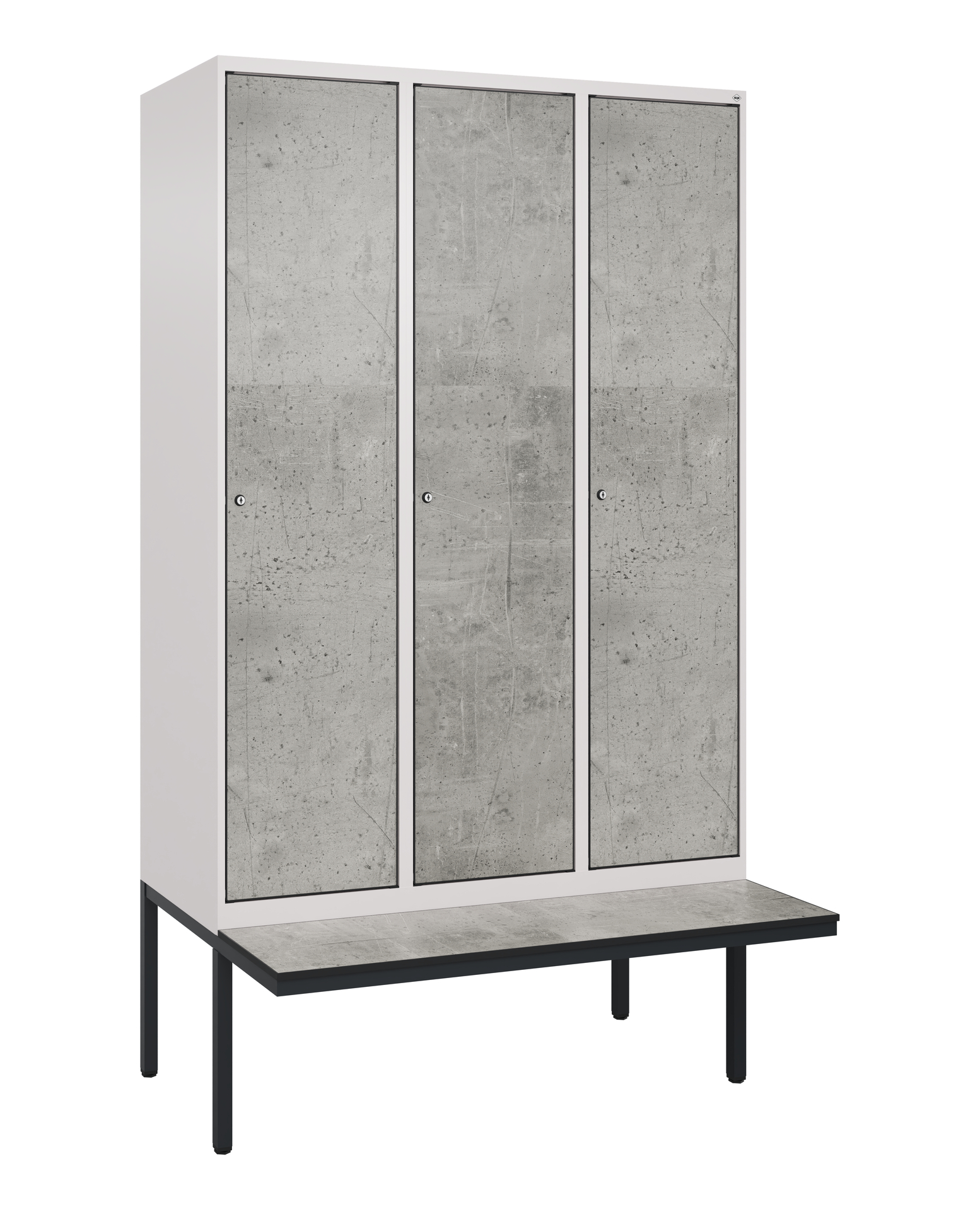 C+P Spind Evolo PLUS, Bank, 3 Abteile, 2120x1200x815mm