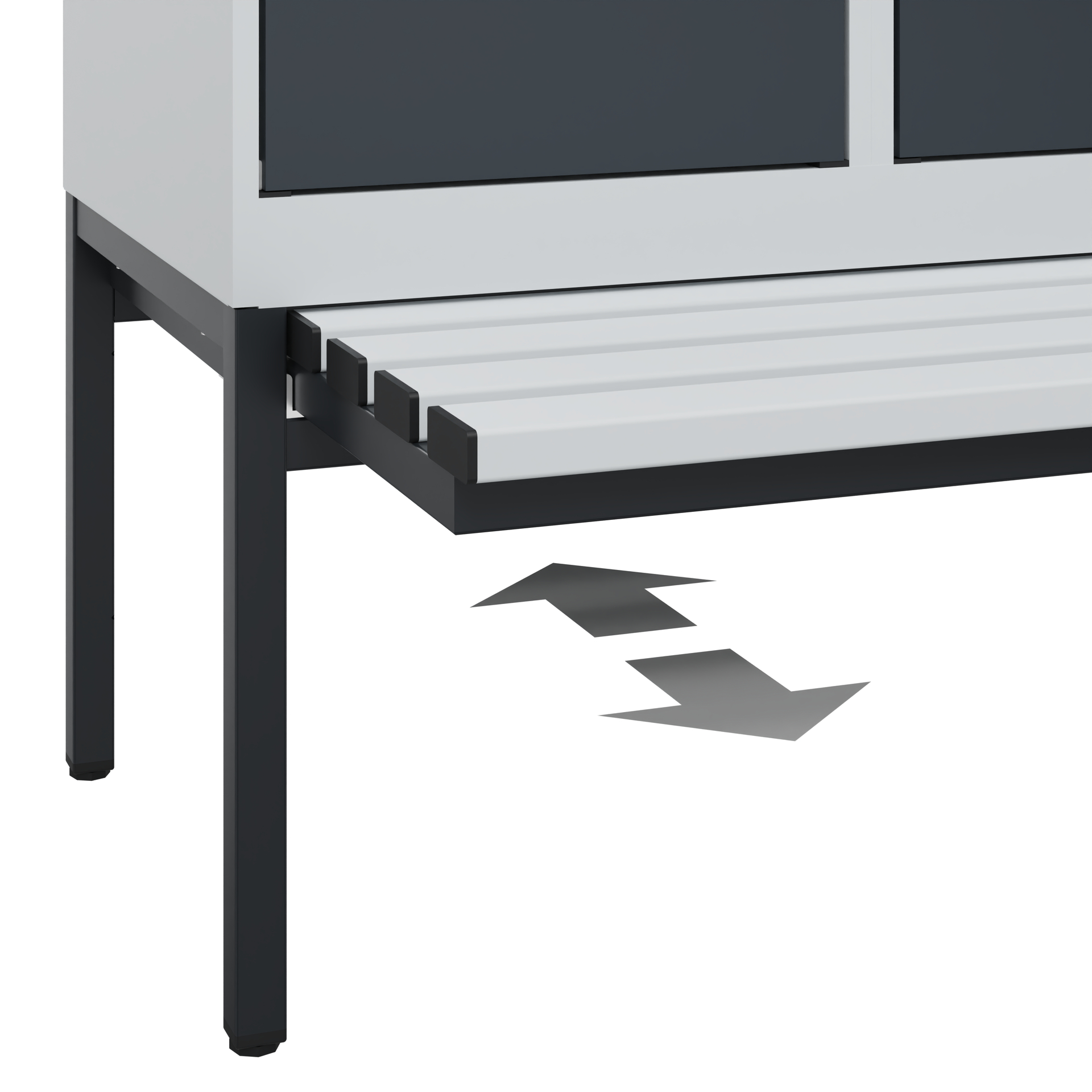 C+P Spind Evolo PLUS, Bank, 2 Abteile, 2120x800x815mm