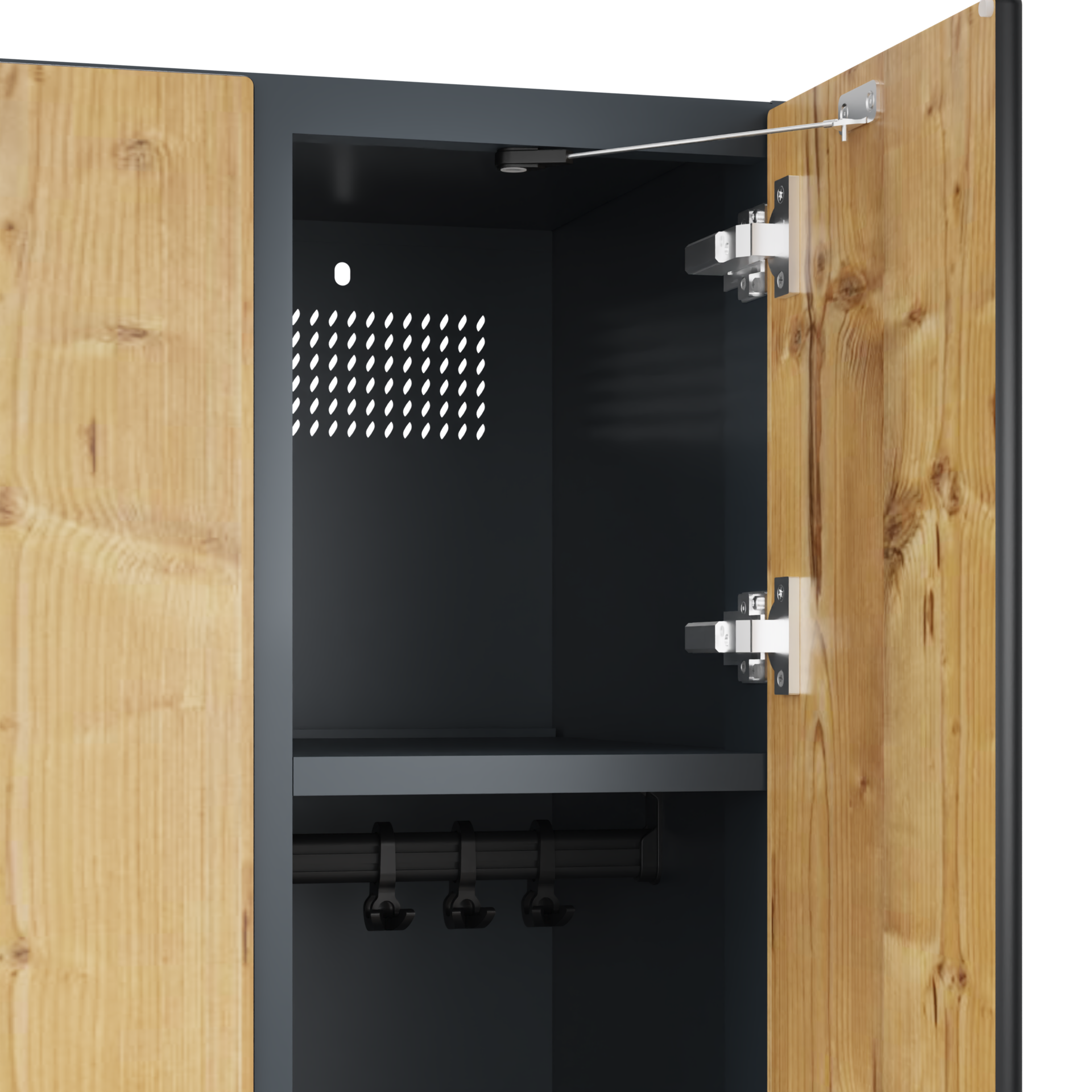 C+P Spind, Cambio, 2 Abteile, Bodengleiter, 1850x600x525mm, 9016/VK427