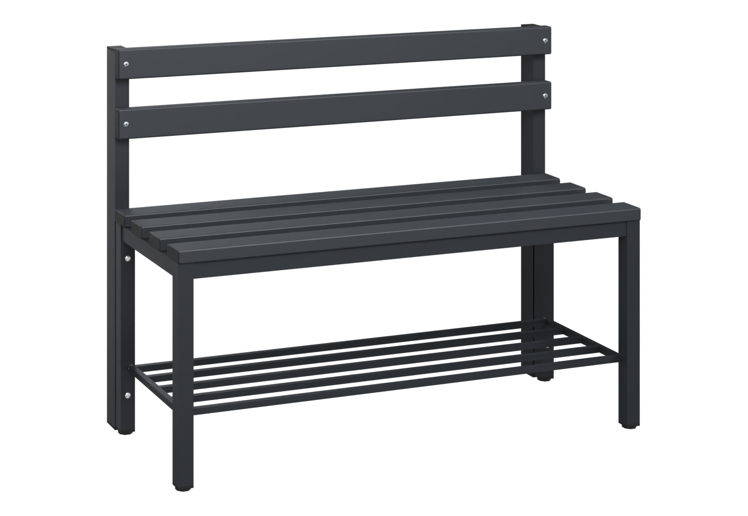 C+P Sitzbank Solid, 774x1000x412mm, 7021/Schwarzgrau