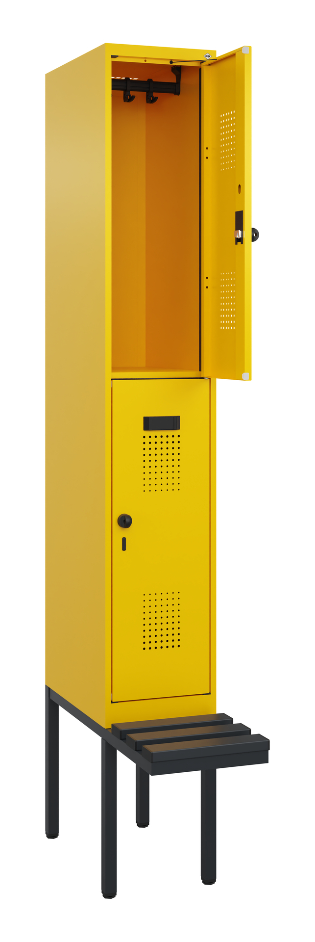 C+P Doppelstock-Spind Evolo PLUS, Bank, 2 Fächer, 