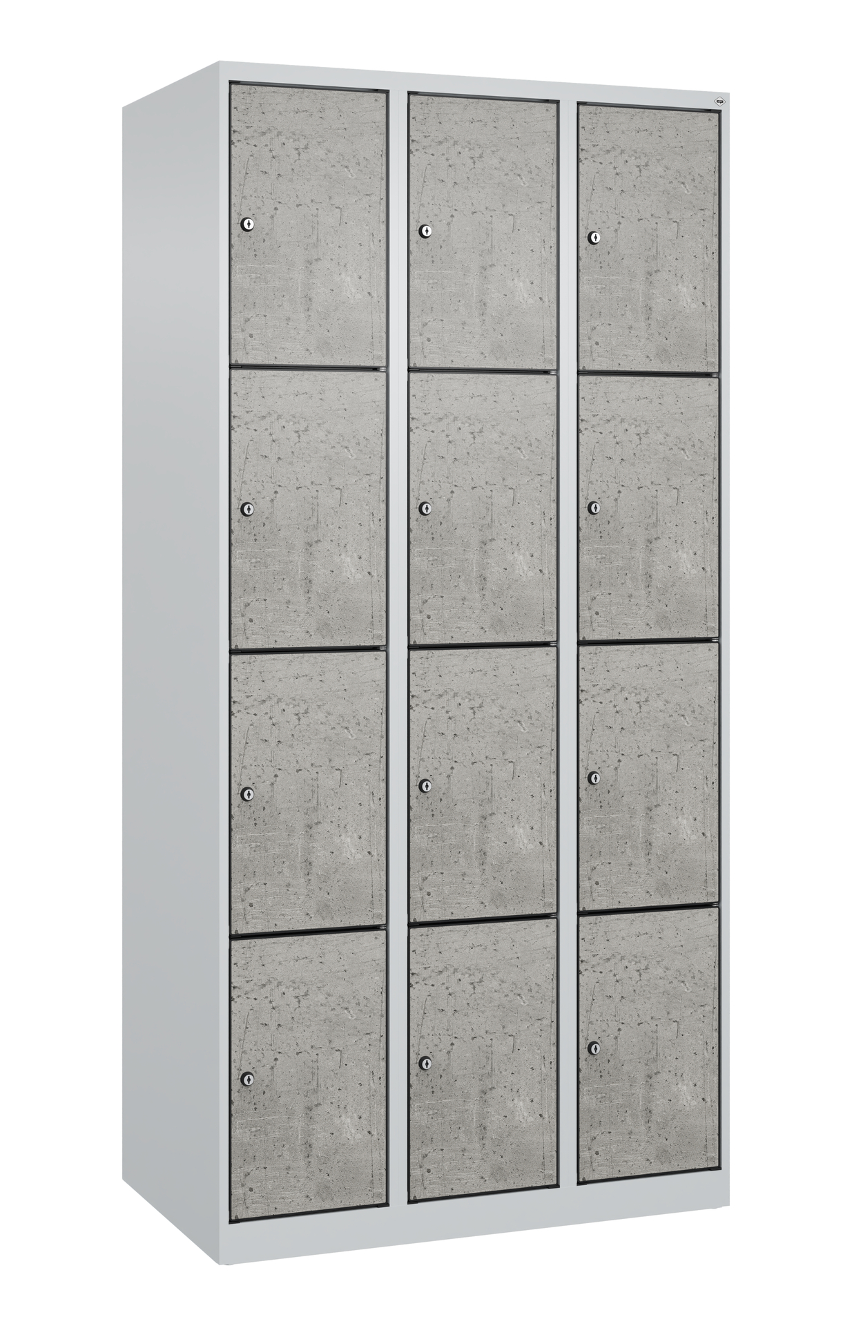 C+P Schlie�fachschrank Evolo PLUS, 12 F�cher, 1850x900x500mm