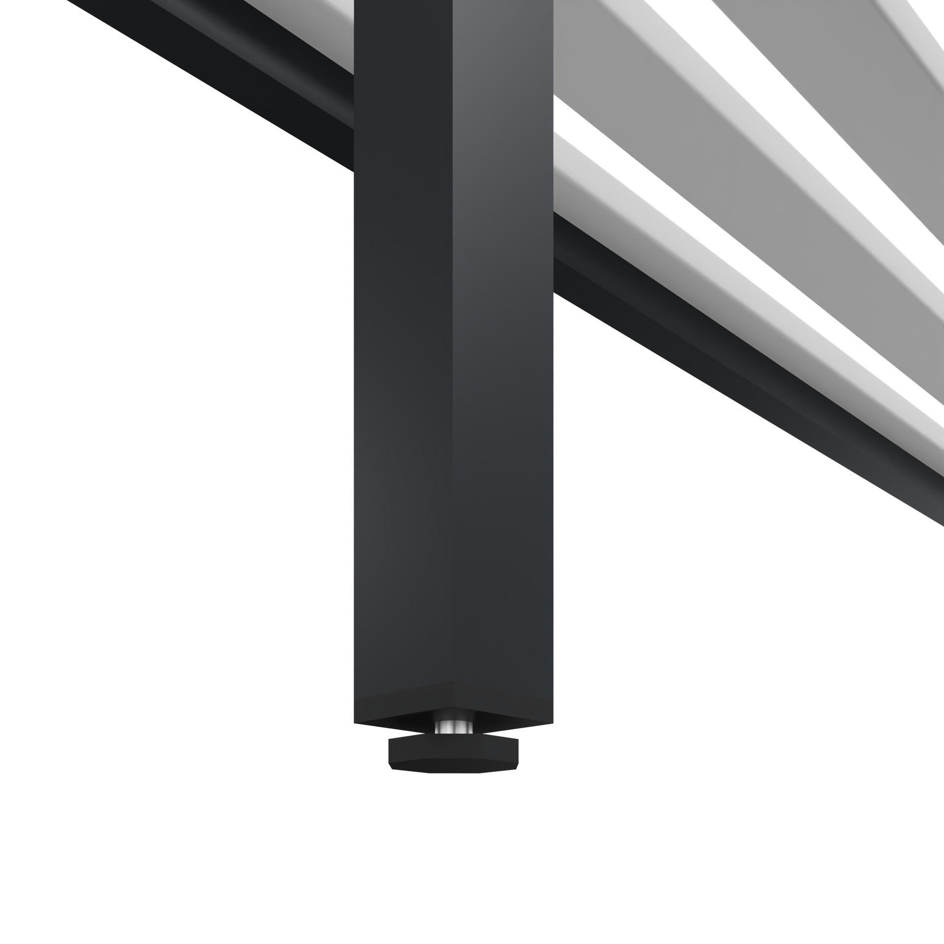 C+P Sitzbank Solid, 450x2000x358mm, 7021/Weiß