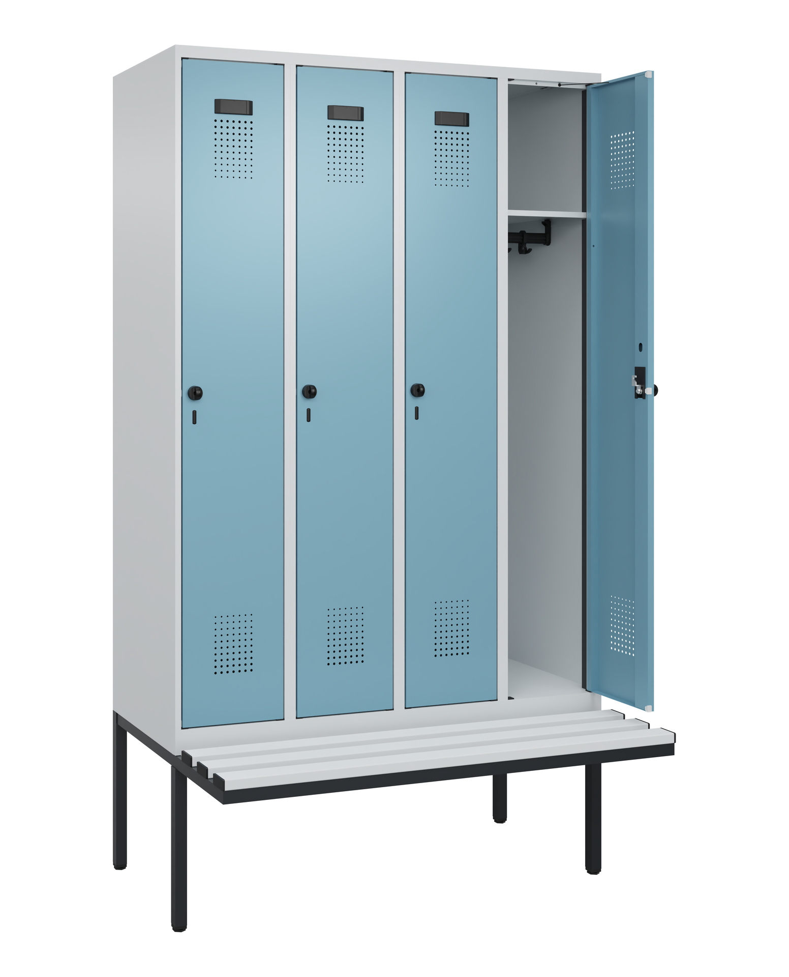 C+P Spind Evolo PLUS, Bank, 4 Abteile, 2120x1200x8