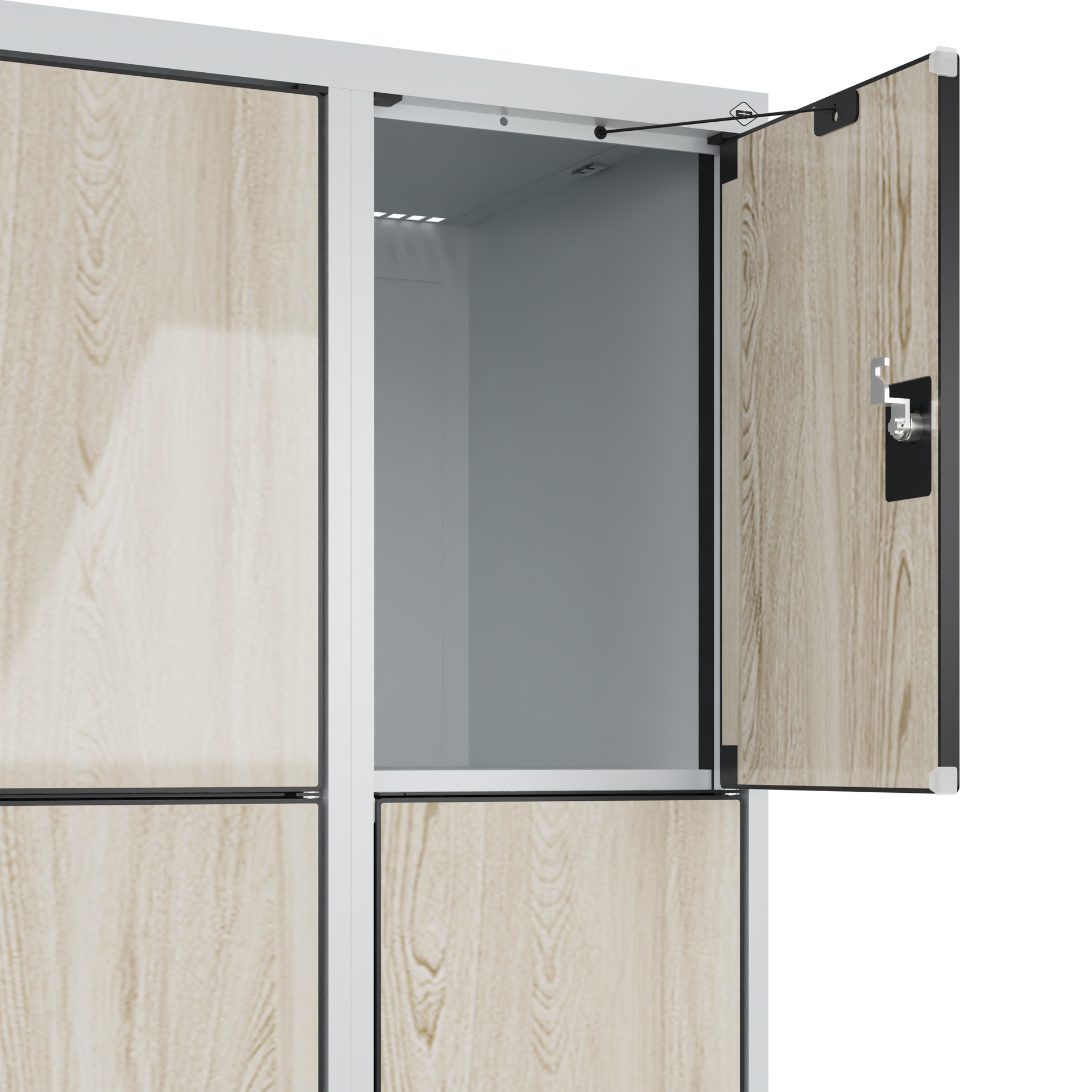 C+P Schlie�fachschrank Evolo PLUS, F��e, 16 F�cher, 1950x1200x500mm