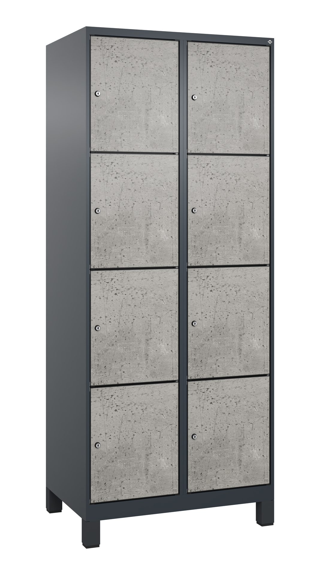 C+P Schlie�fachschrank Evolo PLUS, F��e, 8 F�cher, 1950x800x500mm