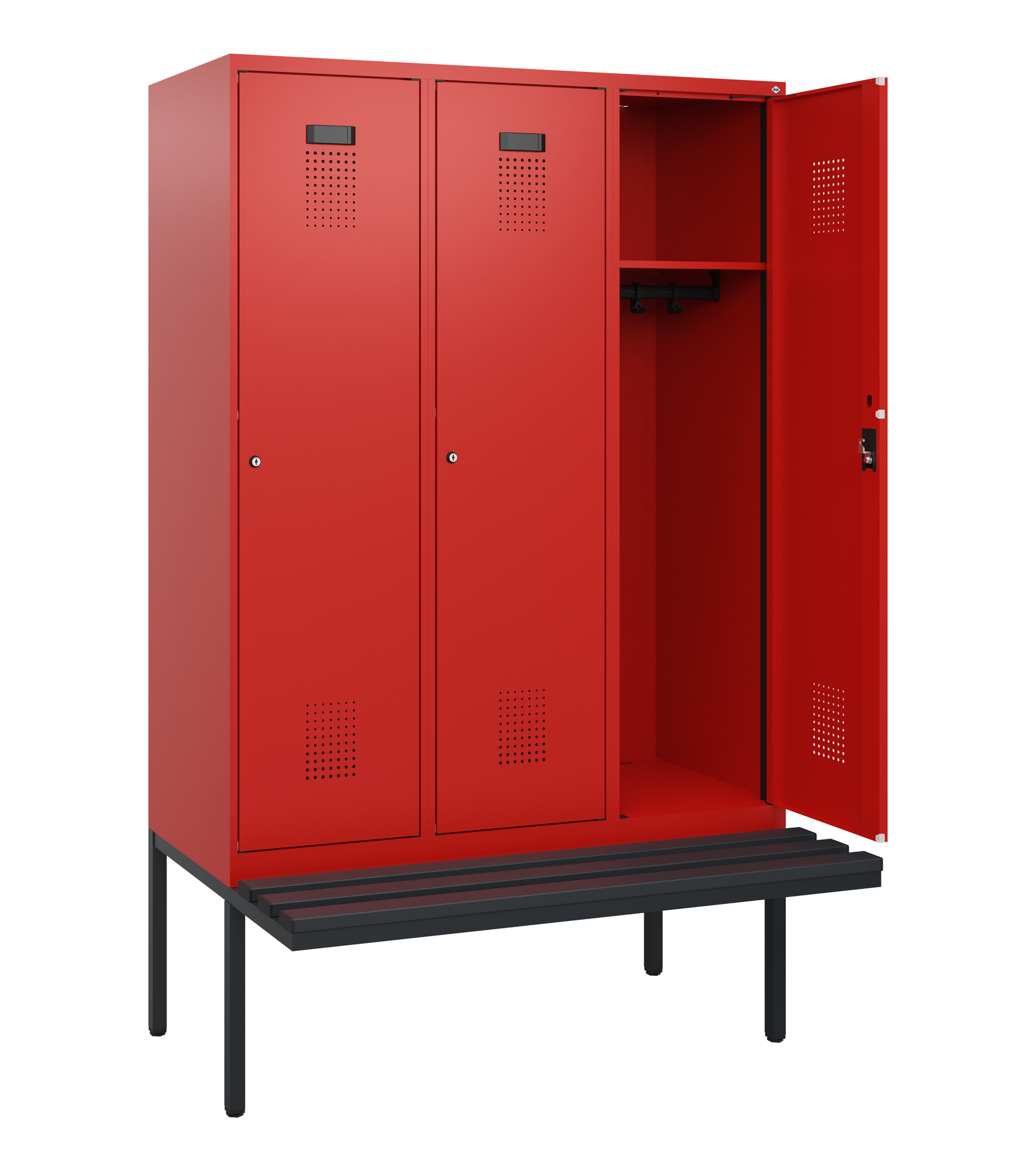 C+P Spind Evolo PLUS, Bank, 3 Abteile, 1950x1200x8