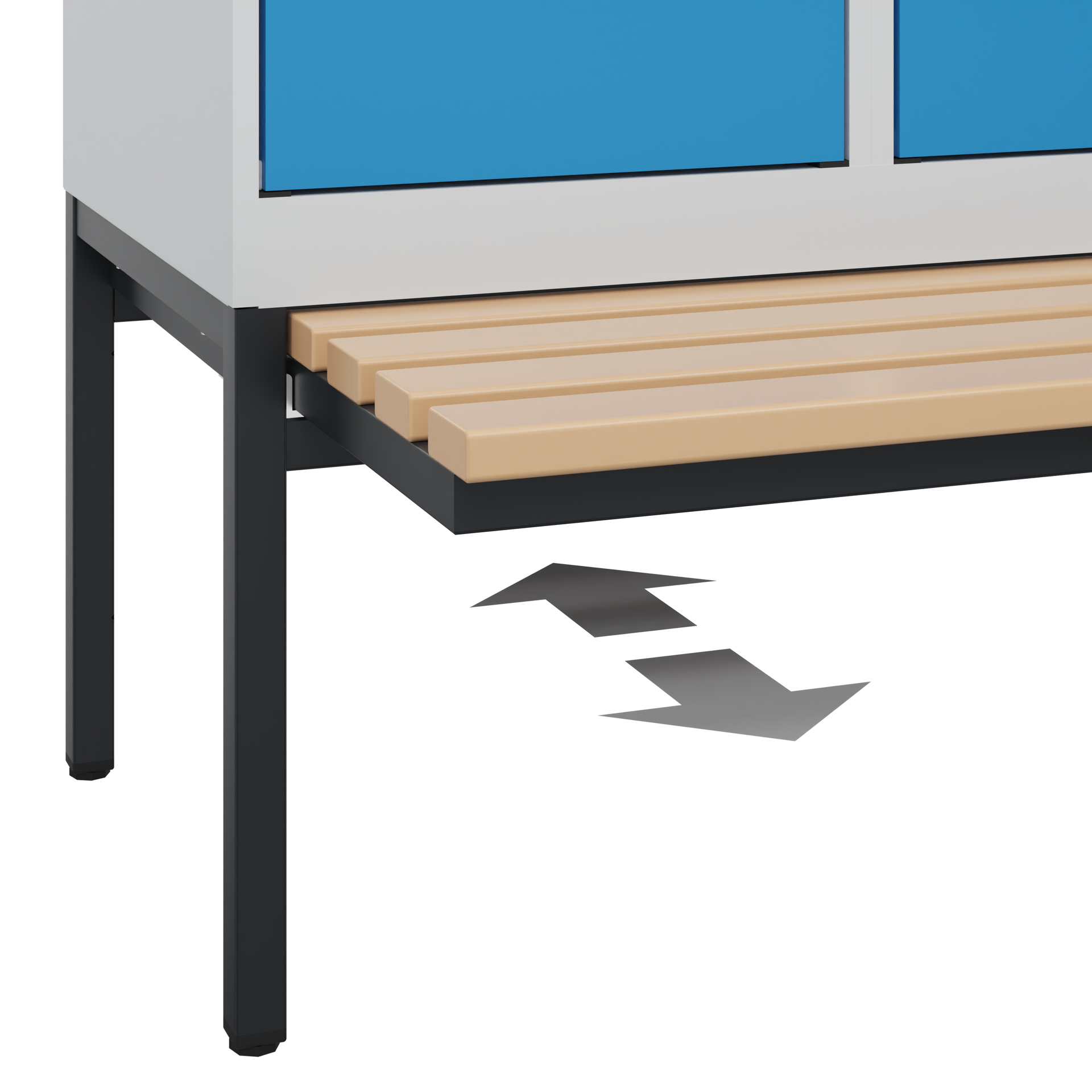 C+P Spind Evolo PLUS, Bank, 1 Abteil, 2120x400x815mm