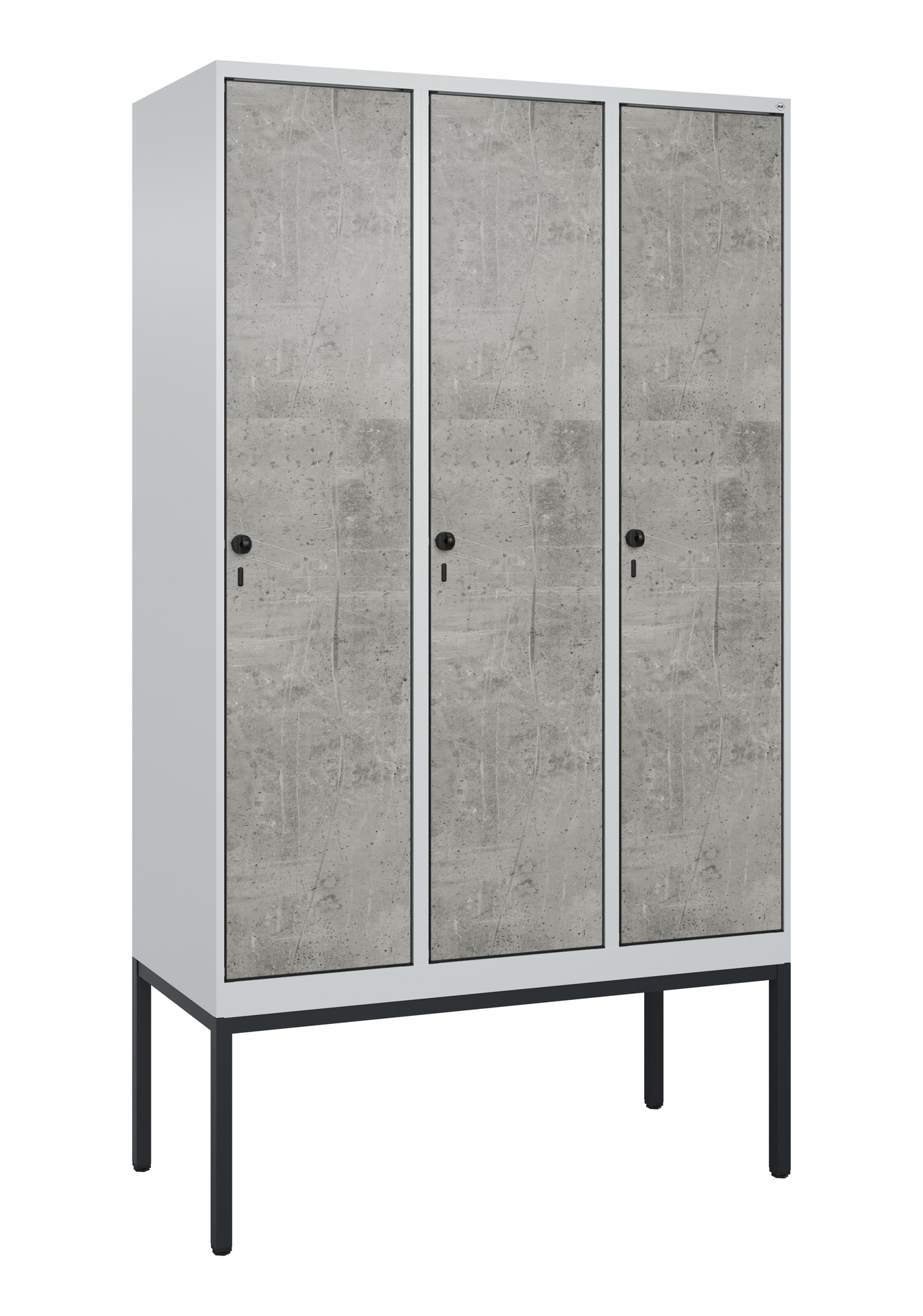 C+P Spind Evolo PLUS, Gestell, 3 Abteile, 2120x1200x500mm