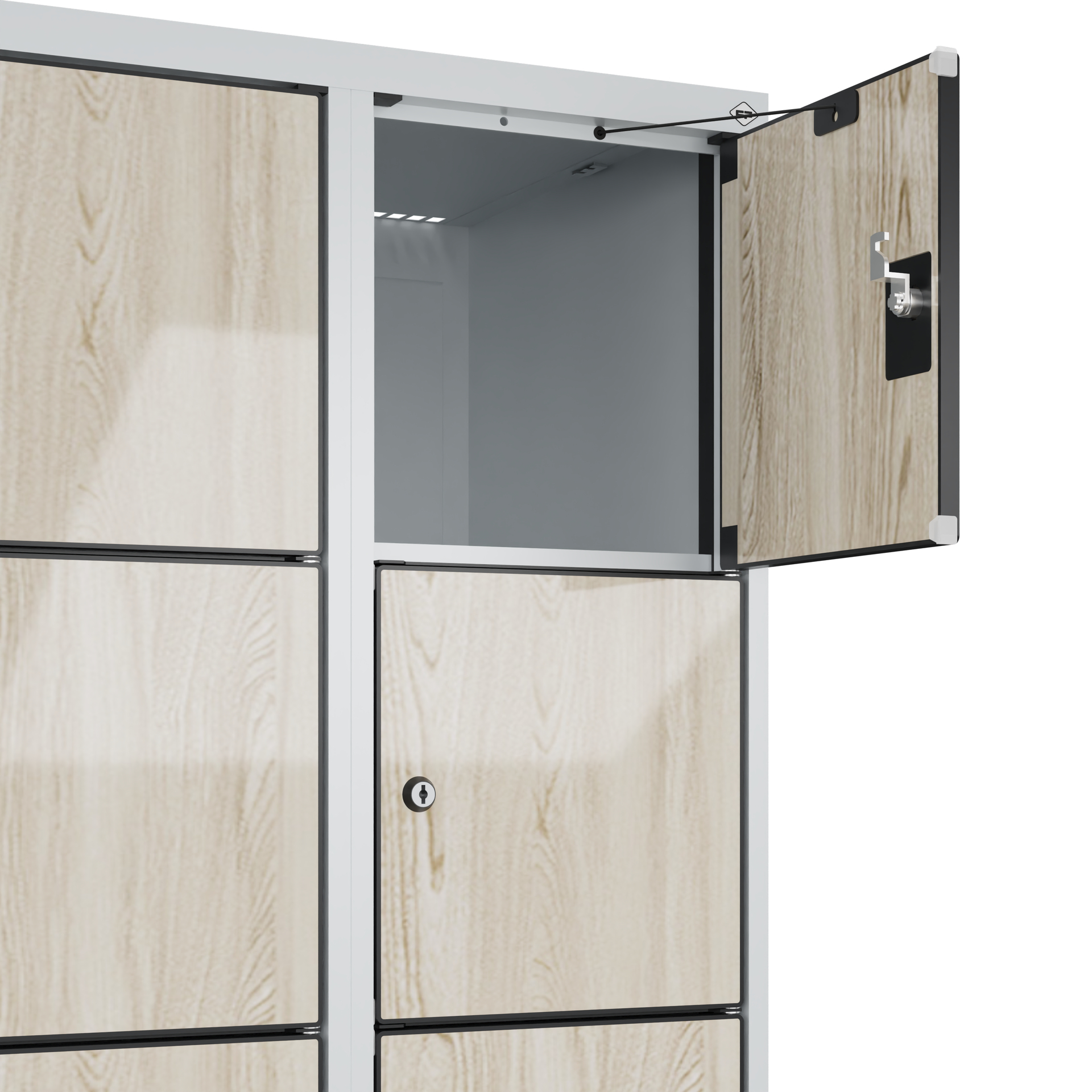C+P Schlie�fachschrank Evolo PLUS, F��e, 12 F�cher, 1950x600x500mm