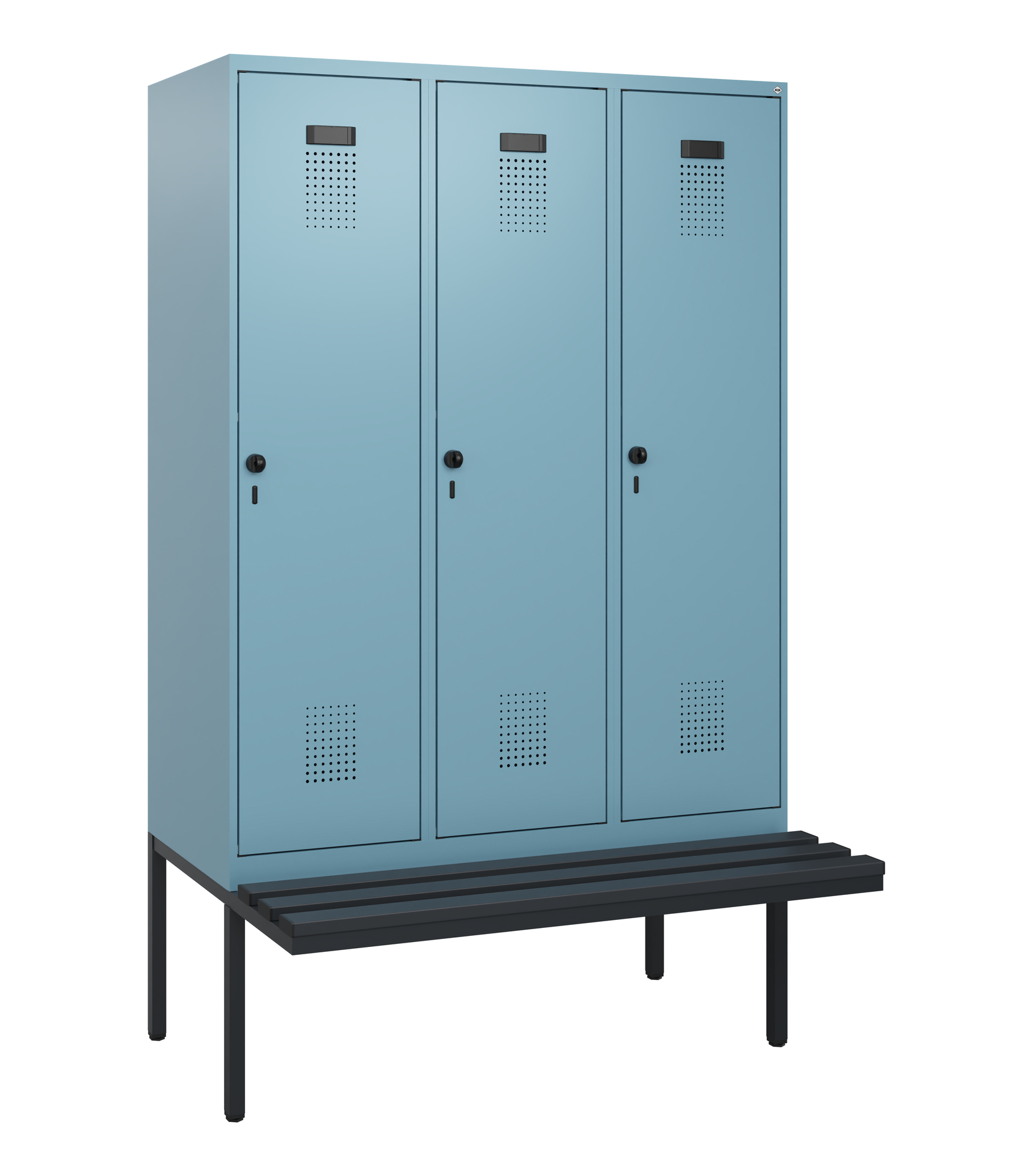 C+P Spind Evolo PLUS, Bank, 3 Abteile, 1950x1200x8
