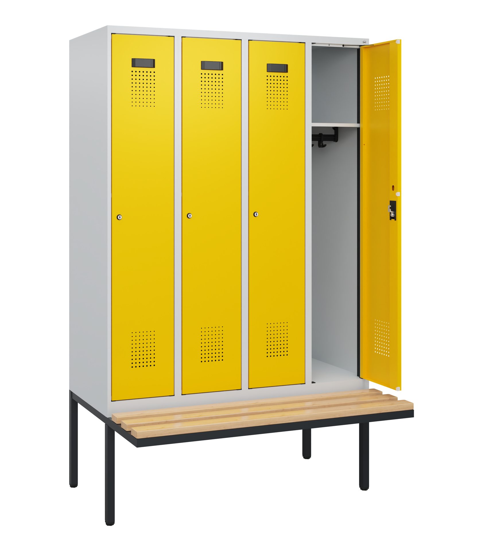 C+P Spind Evolo PLUS, Bank, 4 Abteile, 1950x1200x8
