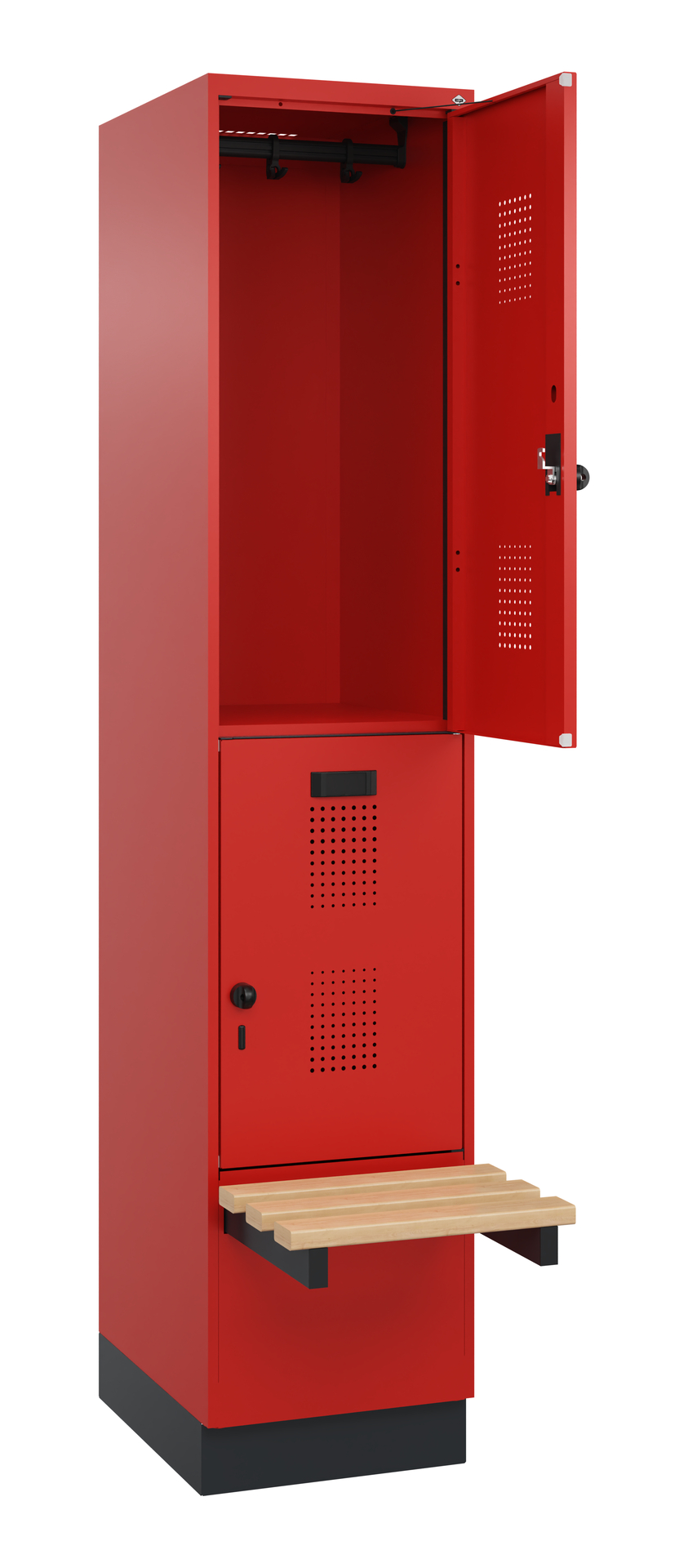 C+P Doppelstock-Spind Evolo PLUS, Bank, 2 Fächer, 