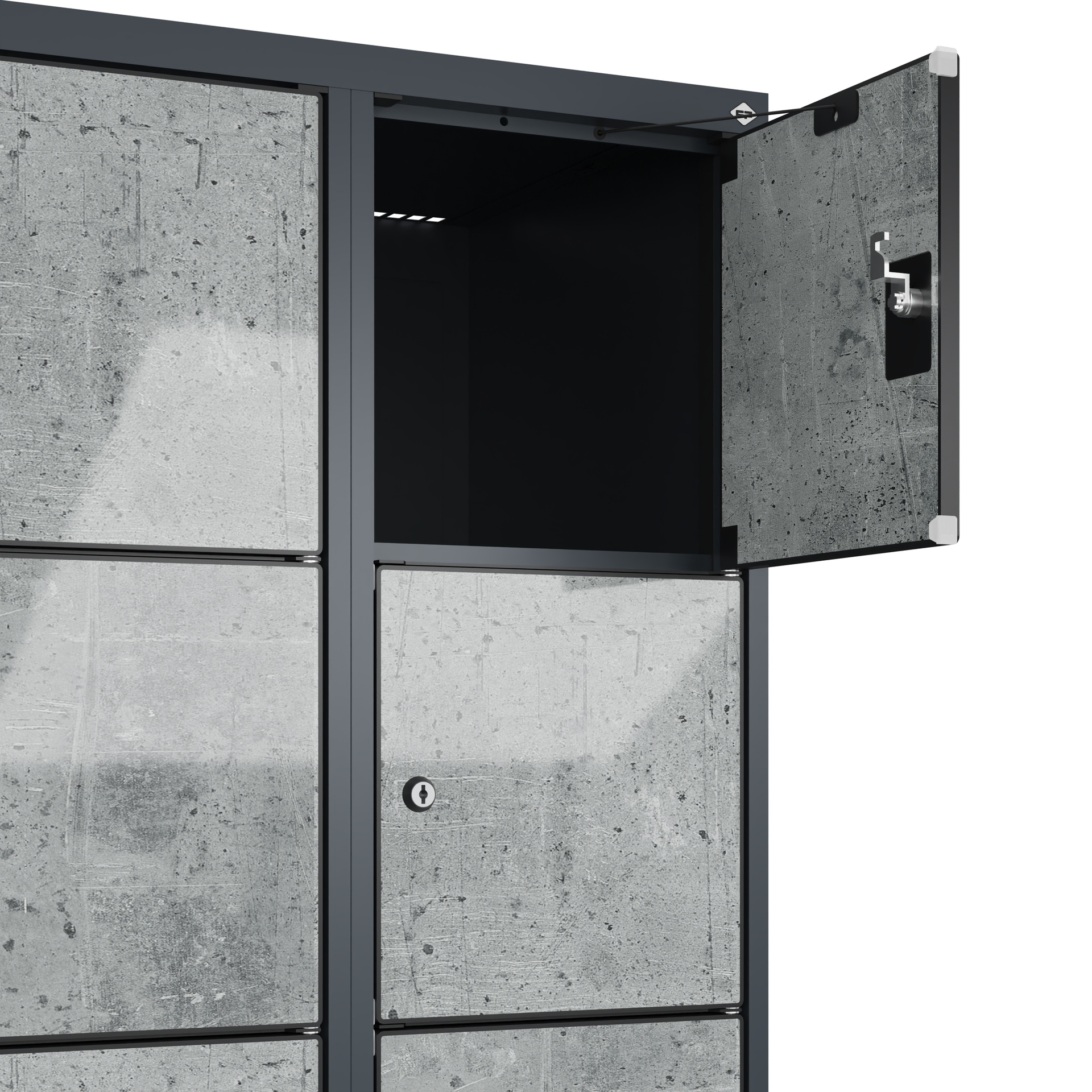 C+P Schlie�fachschrank Evolo PLUS, 18 F�cher, 1850x900x500mm