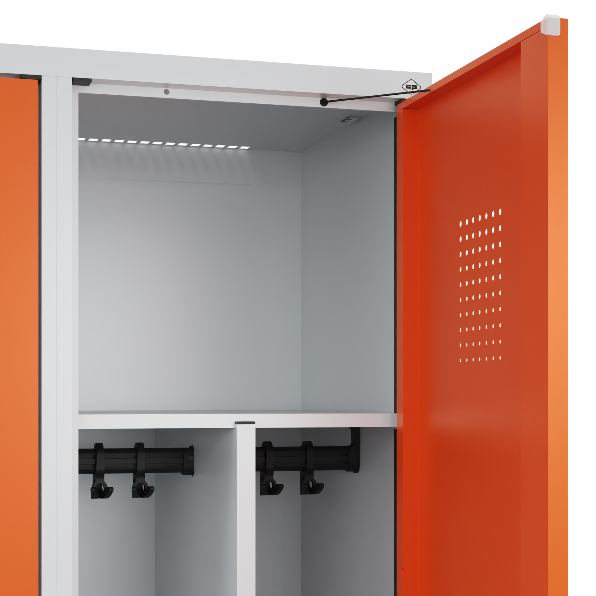 C+P Spind Evolo PLUS, Bank, 2 Abteile, 2120x800x815mm