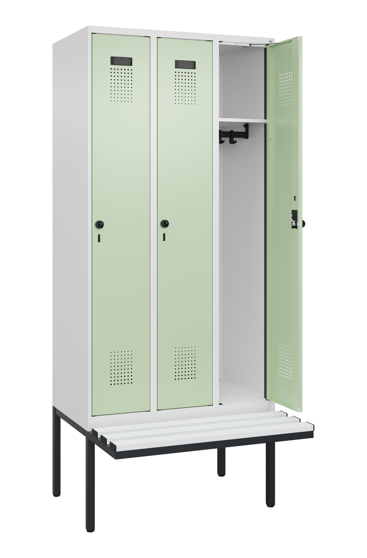 C+P Spind Evolo PLUS, Bank, 3 Abteile, 2120x900x81