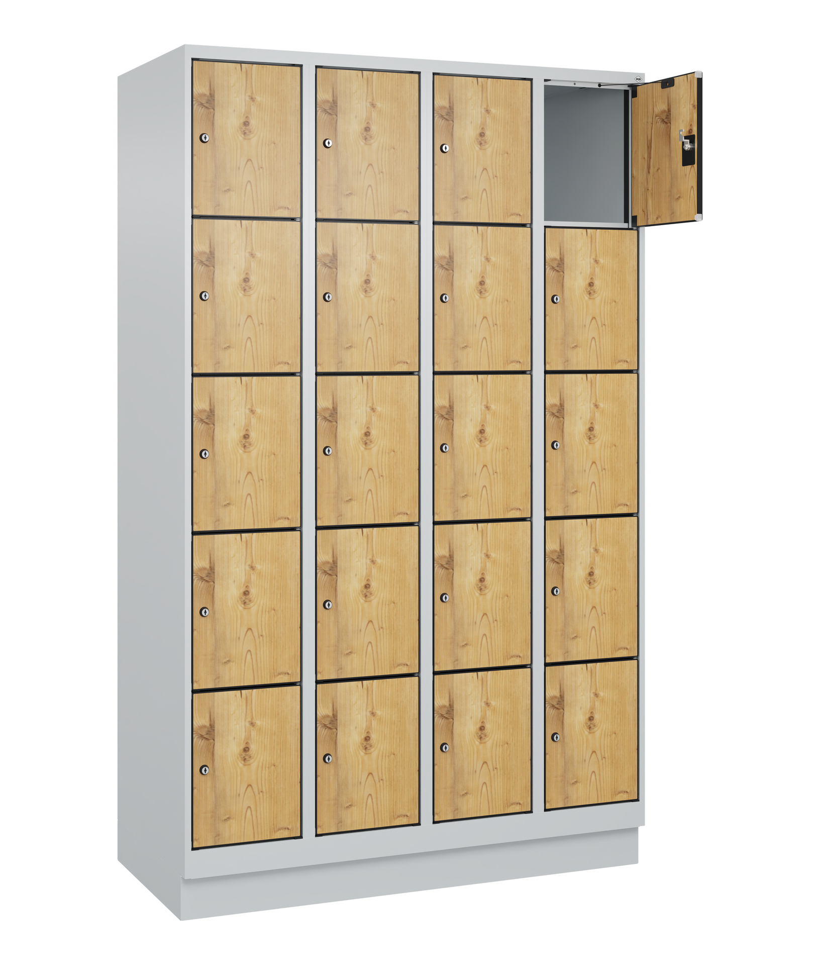 C+P Schlie�fachschrank Evolo PLUS, Sockel, 20 F�cher, 1950x1200x500mm
