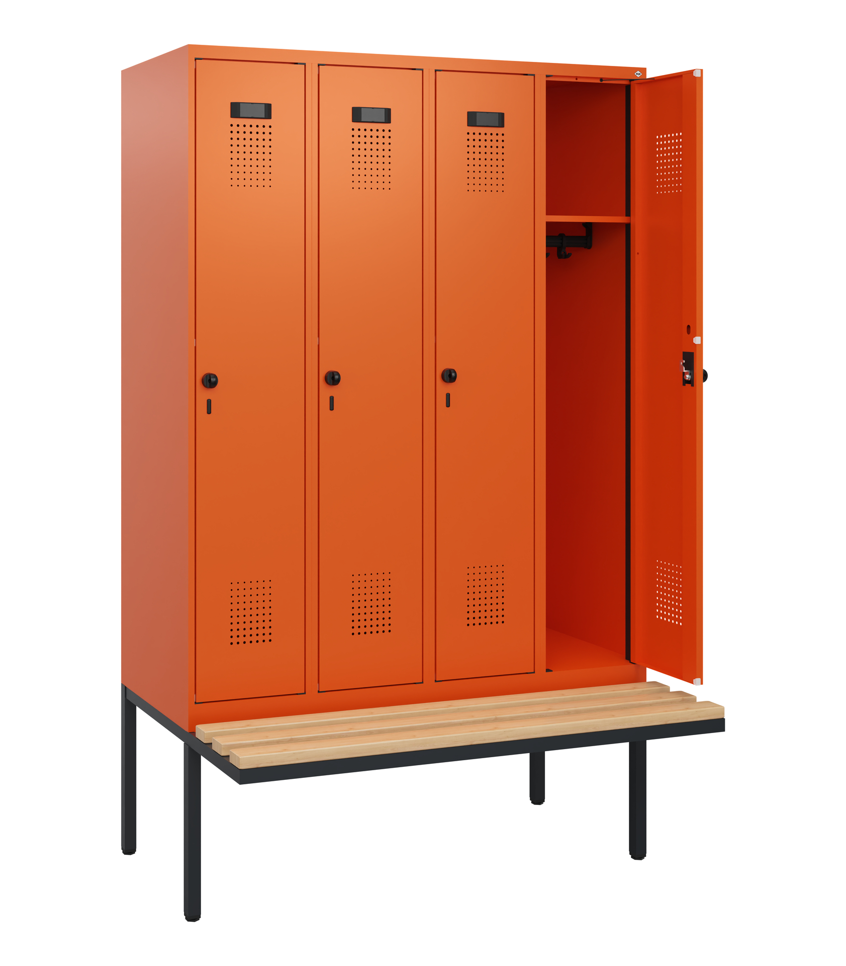 C+P Spind Evolo PLUS, Bank, 4 Abteile, 1950x1200x8