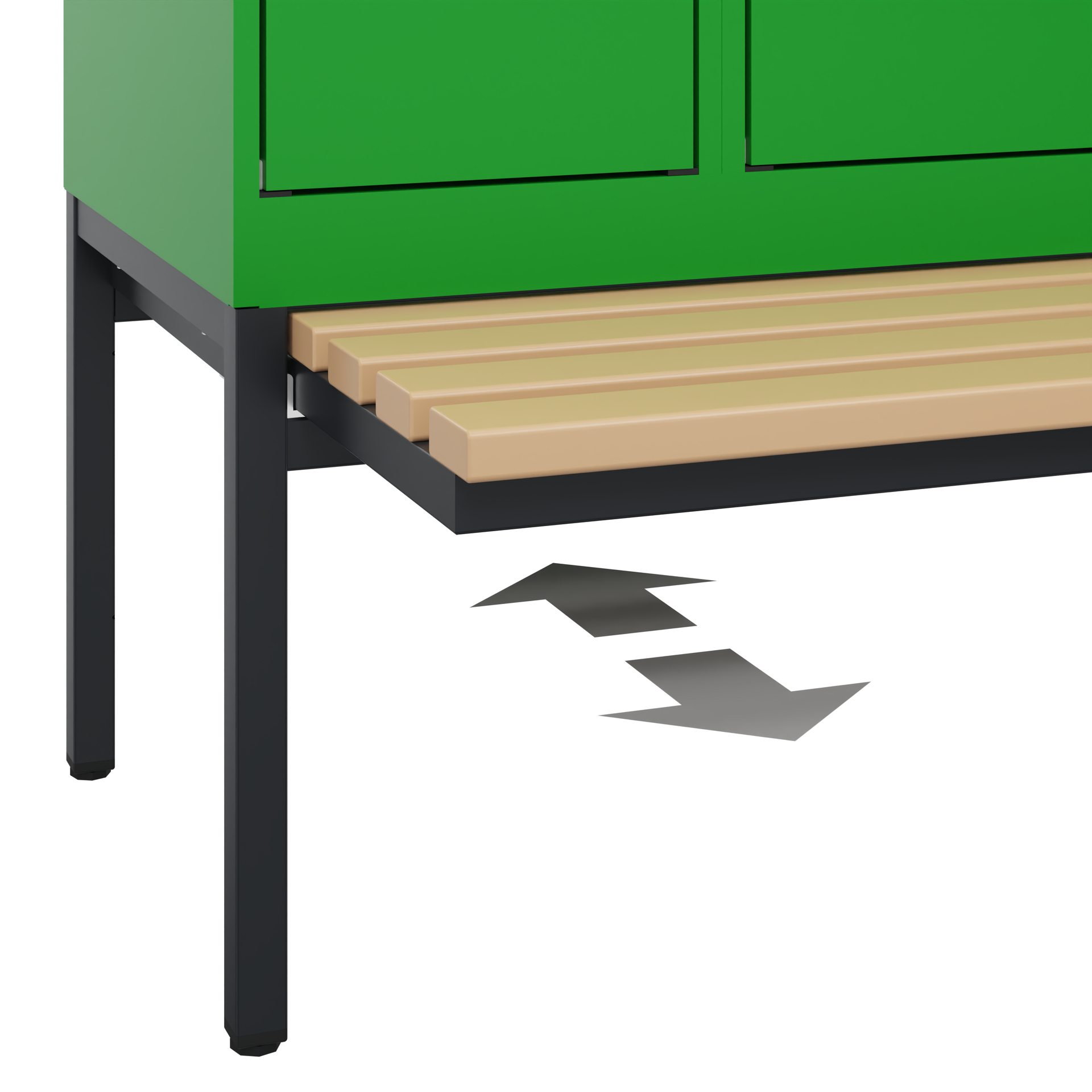 C+P Doppelstöckiger Spind Evolo PLUS, 6 Fächer, 1950x900x815mm
